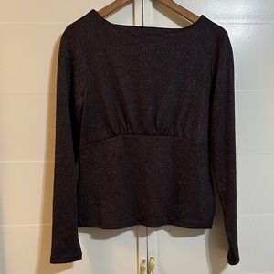 Banana Republic Dark Purple Sparkly Women's Top